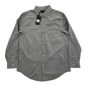 NEW Five Four Shirt Men's XL Olive Green Long Sleeve Button-Up Oxford NWT